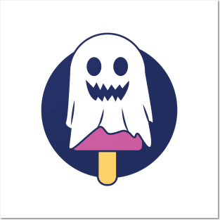 cute ice cream ghost Posters and Art